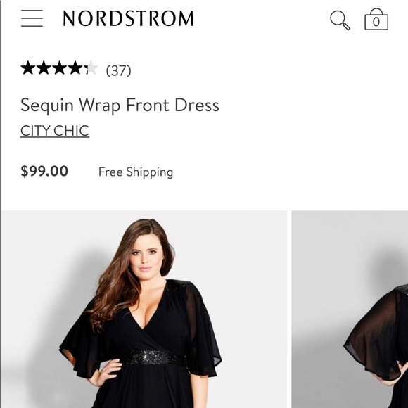 city chic sequin wrap dress